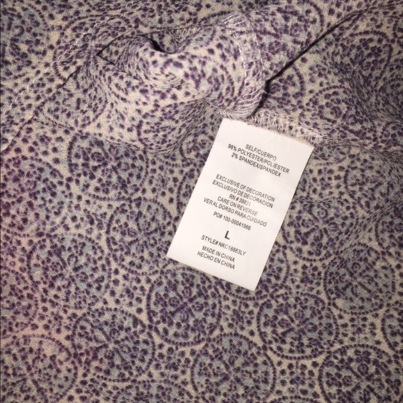 Rewind. Large Open Shoulder Patterned Blouse NWOT - Picture 6 of 6